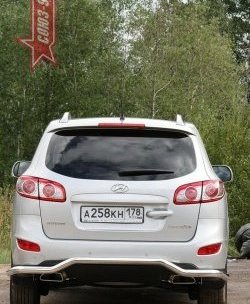 11 159 р. Защита заднего бампера Souz-96 (d60) Hyundai Santa Fe CM рестайлинг (2009-2012)  с доставкой в г. Нижний Новгород. Увеличить фотографию 3