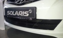 Сетка на бампер Novline Hyundai Solaris RBr седан рестайлинг (2014-2017)