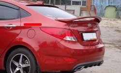 3 299 р. Козырёк на заднее лобовое стекло Sport v2  Hyundai Solaris  RBr (2010-2017), KIA Rio  3 QB (2011-2017) (Неокрашенный)  с доставкой в г. Нижний Новгород. Увеличить фотографию 2