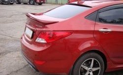 3 299 р. Козырёк на заднее лобовое стекло Sport v2  Hyundai Solaris  RBr (2010-2017), KIA Rio  3 QB (2011-2017) (Неокрашенный)  с доставкой в г. Нижний Новгород. Увеличить фотографию 3