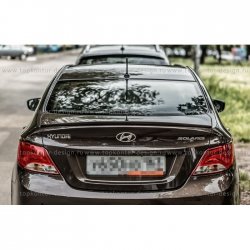 4 499 р. Лип спойлер HS-2 Hyundai Solaris RBr седан дорестайлинг (2010-2014) (Неокрашенный)  с доставкой в г. Нижний Новгород. Увеличить фотографию 3