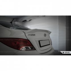 5 399 р. Лип спойлер Zeus  Hyundai Solaris  RBr (2010-2014) седан дорестайлинг (Неокрашенный)  с доставкой в г. Нижний Новгород. Увеличить фотографию 7