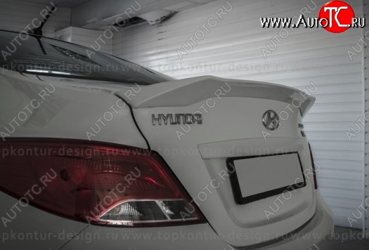 5 399 р. Лип спойлер Zeus  Hyundai Solaris  RBr (2010-2014) седан дорестайлинг (Неокрашенный)  с доставкой в г. Нижний Новгород