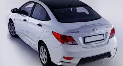 5 799 р. Лип спойлер Style Hyundai Solaris RBr седан дорестайлинг (2010-2014) (Неокрашенный)  с доставкой в г. Нижний Новгород. Увеличить фотографию 4