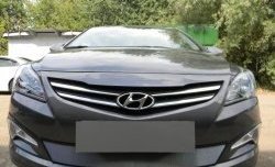 1 539 р. Сетка на бампер Russtal (хром) Hyundai Solaris RBr седан рестайлинг (2014-2017)  с доставкой в г. Нижний Новгород. Увеличить фотографию 6