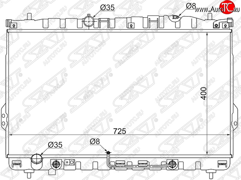 9 449 р. Радиатор двигателя SAT (пластинчатый, 2.0/2.0D/2.7, МКПП/АКПП)  Hyundai Trajet (1999-2008)  с доставкой в г. Нижний Новгород