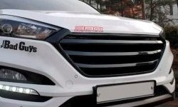 9 649 р. Решётка радиатора CT Hyundai Tucson LM (2010-2017) (Неокрашенная)  с доставкой в г. Нижний Новгород. Увеличить фотографию 4