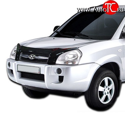 2 799 р. Дефлектор капота NovLine Hyundai Tucson JM (2004-2010)  с доставкой в г. Нижний Новгород