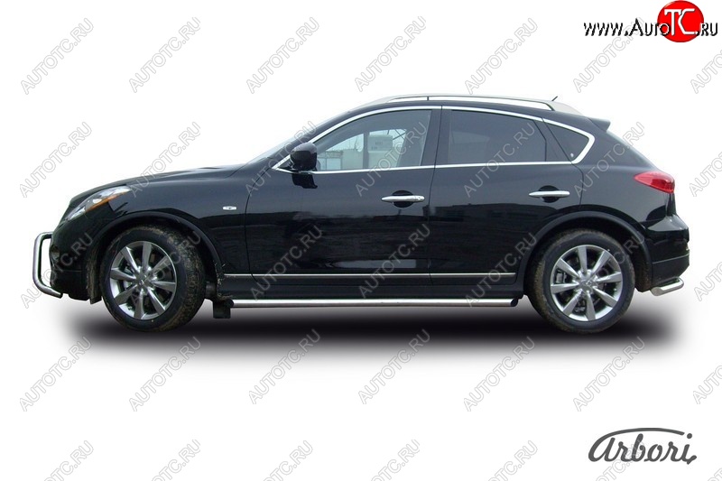 15 749 р. Защита штатных порогов Arbori (нержавейка, d57 mm). INFINITI EX35 J50 (2007-2013)  с доставкой в г. Нижний Новгород