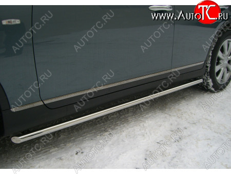 12 849 р. Защита порогов (труба, d42 мм) Russtal INFINITI EX35 J50 (2007-2013) (Торцы со срезом 45°)  с доставкой в г. Нижний Новгород