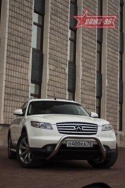 Защита переднего бампера Souz-96 (d76) INFINITI FX45 S50 рестайлинг (2005-2009)