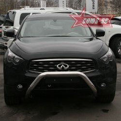 25 019 р. Защита переднего бампера Souz-96 (d76) INFINITI FX50 S51 дорестайлинг (2008-2011)  с доставкой в г. Нижний Новгород. Увеличить фотографию 2