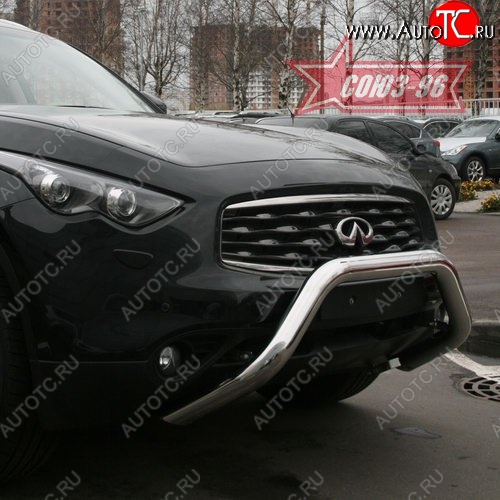 25 019 р. Защита переднего бампера Souz-96 (d76) INFINITI FX50 S51 дорестайлинг (2008-2011)  с доставкой в г. Нижний Новгород