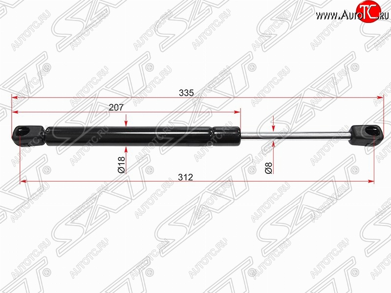 629 р. Газовый упор крышки багажника SAT  INFINITI G35  V35 (2002-2007), Nissan Primera  3 седан (2001-2008), Nissan Skyline  V35 (2001-2007)  с доставкой в г. Нижний Новгород