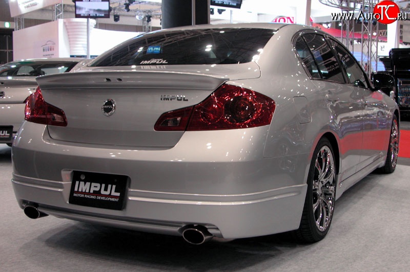 25 249 р. Накладка на задний бампер Impul INFINITI G35 V36 седан (2006-2015) (Неокрашенная)  с доставкой в г. Нижний Новгород