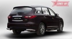 17 324 р. Защита заднего бампера из боковых уголков Souz-96 (d 76) INFINITI QX60 L50 дорестайлинг (2013-2016)  с доставкой в г. Нижний Новгород. Увеличить фотографию 1