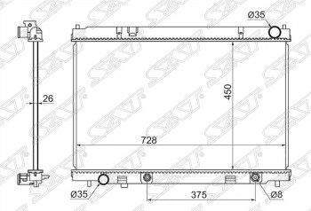 Радиатор двигателя (пластинчатый, АКПП) SAT Nissan Skyline V35 (2001-2007)