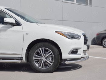 15 549 р. Защита заднего бампера (Ø63 мм, нержавейка) SLITKOFF INFINITI QX60 L50 рестайлинг (2016-2021)  с доставкой в г. Нижний Новгород. Увеличить фотографию 3