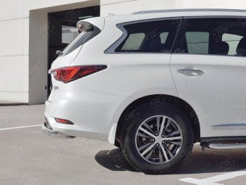 15 999 р. Одинарная защита заднего бампера из трубы диаметром 76 мм SLITKOFF INFINITI QX60 L50 рестайлинг (2016-2021)  с доставкой в г. Нижний Новгород. Увеличить фотографию 3