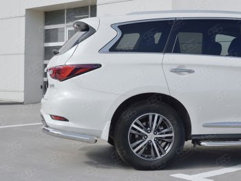 18 699 р. Защита заднего бампера (Ø76 мм уголки, нержавейка) Russtal INFINITI QX60 L50 рестайлинг (2016-2021)  с доставкой в г. Нижний Новгород. Увеличить фотографию 2