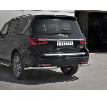 14 849 р. Защита заднего бампера (Ø76 мм уголки, нержавейка) SLITKOFF  INFINITI QX80  Z62 (2018-2024) 2-ой рестайлинг  с доставкой в г. Нижний Новгород. Увеличить фотографию 3