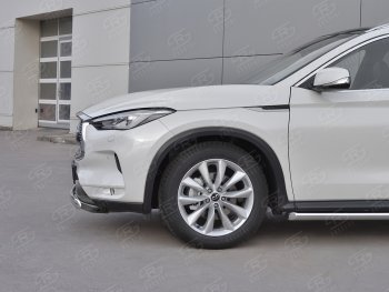 15 649 р. Защита переднего бампера (Ø75х42 дуга, нержавейка) Russtal INFINITI Qx50 J55 (2017-2022)  с доставкой в г. Нижний Новгород. Увеличить фотографию 4