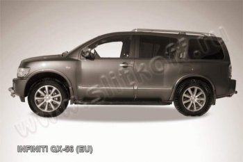 Защита штатного порога d42 Slitkoff INFINITI QX56 JA60 дорестайлинг (2004-2007)