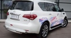 17 949 р. Защита заднего бампера (Ø76 мм, нержавейка) SLITKOFF  INFINITI QX56  Z62 (2010-2013)  с доставкой в г. Нижний Новгород. Увеличить фотографию 4