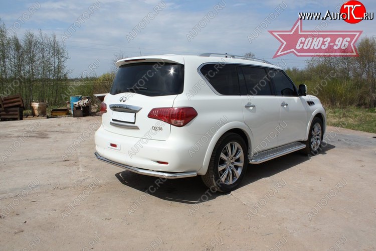 16 739 р. Защита заднего бампера Souz-96 (d60) INFINITI QX56 Z62 (2010-2013)  с доставкой в г. Нижний Новгород