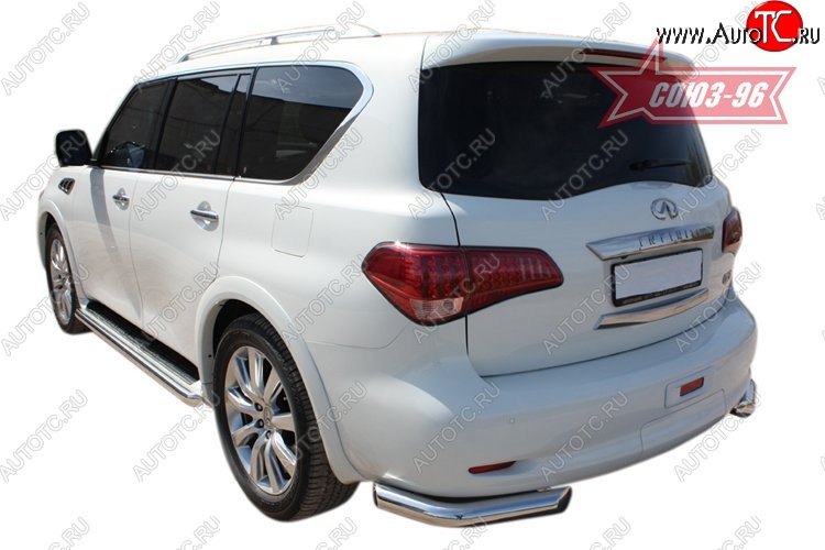 15 929 р. Защита заднего бампера Souz-96 (d76) INFINITI QX56 Z62 (2010-2013)  с доставкой в г. Нижний Новгород