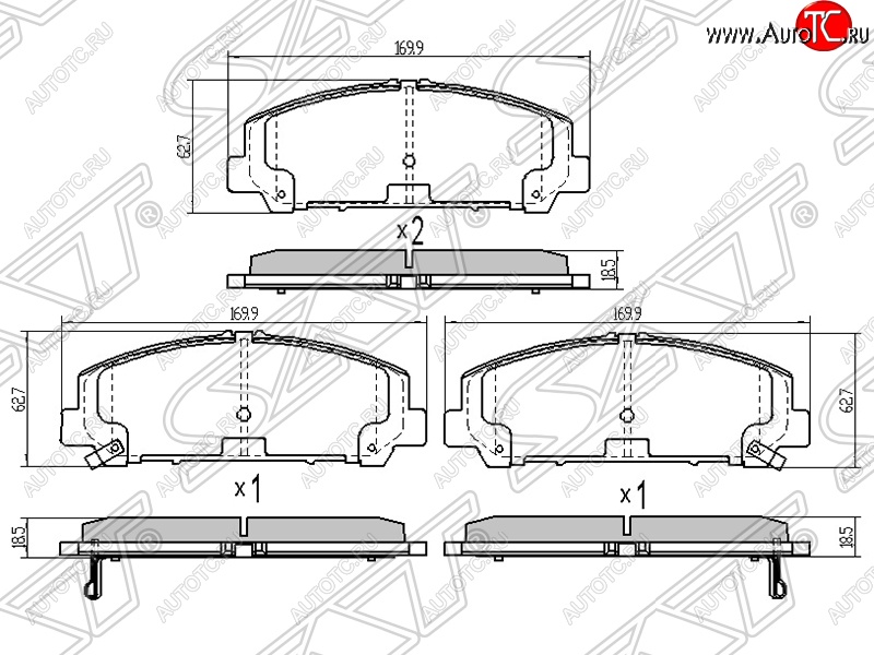 1 569 р. Колодки тормозные SAT (передние)  INFINITI QX56  Z62 - QX80  Z62  с доставкой в г. Нижний Новгород