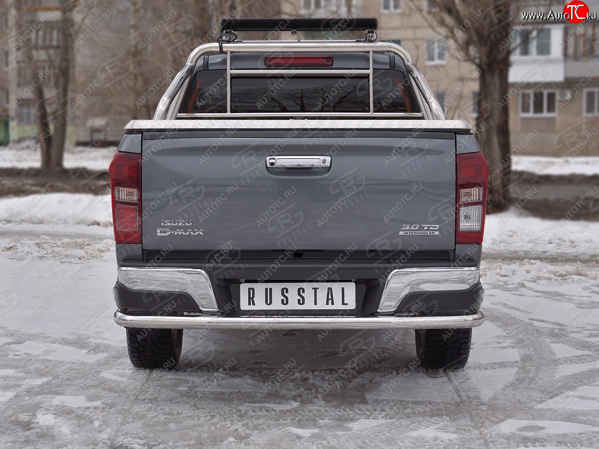 19 349 р. Защита заднего бампера (Ø63/63 мм, нержавейка) SLITKOFF  Isuzu D-Max  RT85,TFR DoubleCab (2015-2021) рестайлинг  с доставкой в г. Нижний Новгород