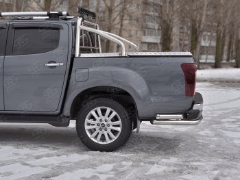 19 349 р. Защита заднего бампера (Ø63/63 мм, нержавейка) SLITKOFF  Isuzu D-Max  RT85,TFR DoubleCab (2015-2021) рестайлинг  с доставкой в г. Нижний Новгород. Увеличить фотографию 3