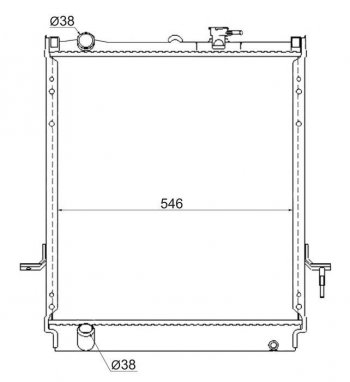 Радиатор двигателя (пластинчатый, 3.0, МКПП) SAT Isuzu Elf (NPR75)  дорестайлинг (1993-2004)