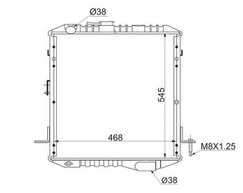 Радиатор двигателя SAT (пластинчатый, 3.6, МКПП) Isuzu Elf (NPR75)  дорестайлинг (1993-2004)