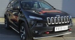 13 899 р. Одинарная защита переднего бампера (Trailhawk 63 мм) SLITKOFF Jeep Cherokee KL дорестайлинг (2014-2017)  с доставкой в г. Нижний Новгород. Увеличить фотографию 2