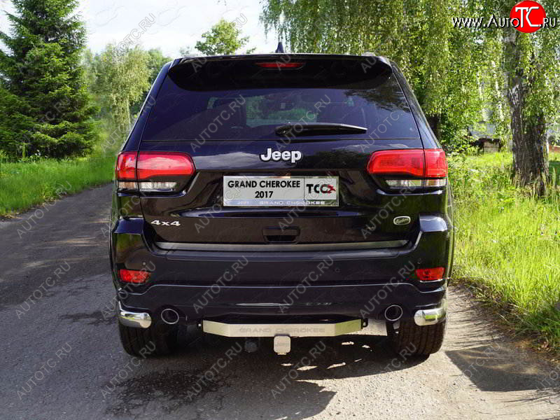 22 499 р. Фаркоп (тягово-сцепное устройство) TCC  Jeep Grand Cherokee  WK2 (2017-2022) 2-ой рестайлинг (оцинкованный, шар Е нержавейка, надпись Grand Cherokee)  с доставкой в г. Нижний Новгород