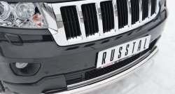 14 999 р. Одинарная защита переднего бампера диаметром 76 мм SLITKOFF Jeep Grand Cherokee WK2 дорестайлинг (2010-2013)  с доставкой в г. Нижний Новгород. Увеличить фотографию 2