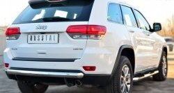 12 849 р. Одинарная защита заднего бампера из трубы диаметром 76 мм SLITKOFF  Jeep Grand Cherokee  WK2 (2010-2013) дорестайлинг  с доставкой в г. Нижний Новгород. Увеличить фотографию 4