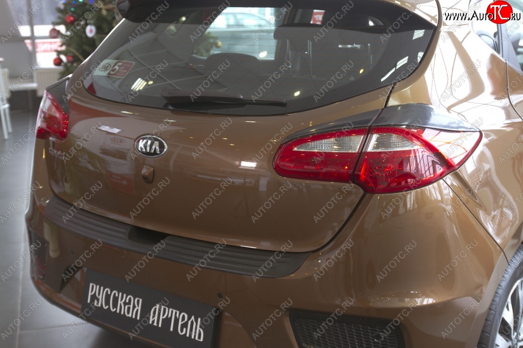 1 099 р. Реснички на фонари RA  KIA Ceed  2 JD (2015-2018) рестайлинг, хэтчбэк (Поверхность глянец (под окраску), Неокрашенные)  с доставкой в г. Нижний Новгород