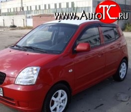 999 р. Комплект дефлекторов окон (ветровиков) 4 шт. (5 дв.) Russtal KIA Picanto 1 SA хэтчбэк 5 дв. дорестайлинг (2003-2007)  с доставкой в г. Нижний Новгород