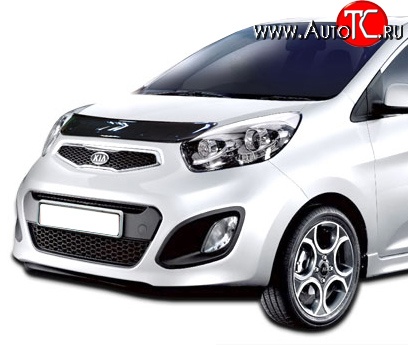 529 р. Дефлектор капота NovLine KIA Picanto 2 TA хэтчбэк 3 дв. дорестайлинг (2011-2015)  с доставкой в г. Нижний Новгород