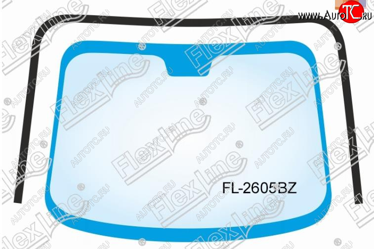 2 169 р. Молдинг лобового стекла FlexLine KIA Rio 2 JB дорестайлинг, хэтчбэк 5 дв. (2005-2009)  с доставкой в г. Нижний Новгород