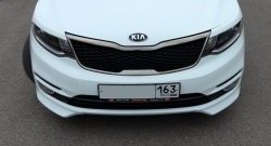 3 799 р. Накладки на передний бампер (рестайлинг) BS KIA Rio 3 QB рестайлинг седан (2015-2017) (Неокрашенная)  с доставкой в г. Нижний Новгород. Увеличить фотографию 2