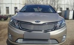 1 539 р. Нижняя сетка на бампер Russtal (хром) KIA Rio 3 QB дорестайлингхэтчбек5дв. (2011-2015)  с доставкой в г. Нижний Новгород. Увеличить фотографию 4