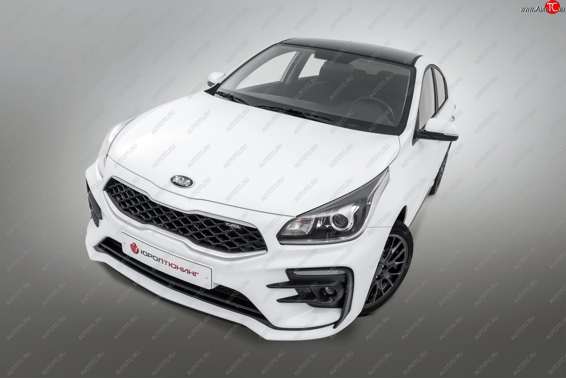 29 699 р. Передний бампер Kudos LUX  KIA Rio  4 FB (2016-2020) дорестайлинг седан (Под прямоугольные ДХО с ПТФ, Неокрашенный)  с доставкой в г. Нижний Новгород