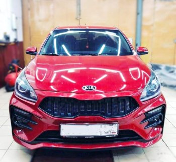 17 999 р. Передний бампер Kudos Original  KIA Rio  4 FB (2016-2020) дорестайлинг седан (Под прямоугольные ДХО с ПТФ, Неокрашенный)  с доставкой в г. Нижний Новгород. Увеличить фотографию 6