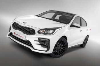 17 999 р. Передний бампер Kudos Romb  KIA Rio  4 FB (2016-2020) дорестайлинг седан (Под прямоугольные ДХО с ПТФ, Неокрашенный)  с доставкой в г. Нижний Новгород. Увеличить фотографию 4