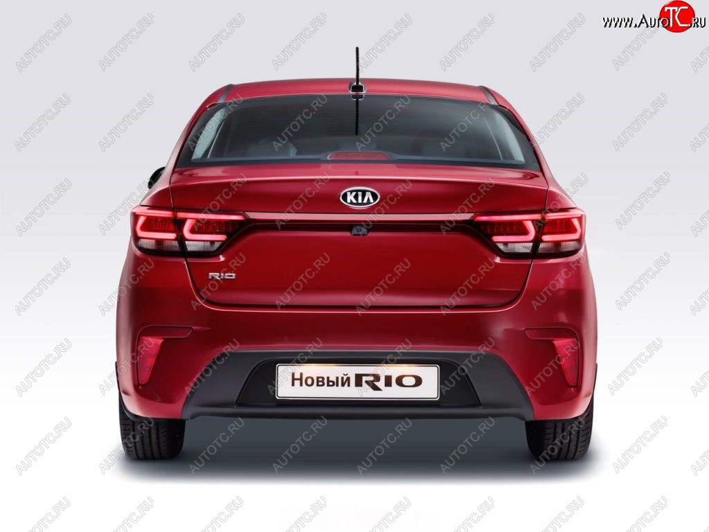 4 199 р. Задний бампер Стандартный KIA Rio 4 FB дорестайлинг седан (2016-2020) (Окрашенный)  с доставкой в г. Нижний Новгород