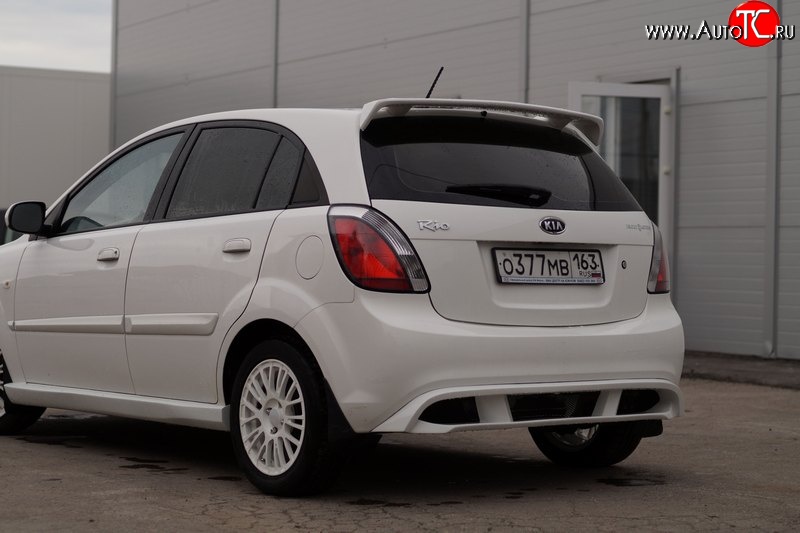 5 899 р. Накладка заднего бампера Vita Dm  KIA Rio ( 2 JB,  4 FB) (2005-2024) дорестайлинг, хэтчбэк 5 дв., рестайлинг, хэтчбэк 5 дв., рестайлинг седан (Неокрашенная)  с доставкой в г. Нижний Новгород